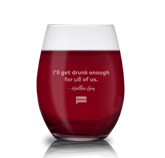 The Real Housewives of Salt Lake City I'll Get Drunk Enough Laser Engraved Stemless Wine Glass