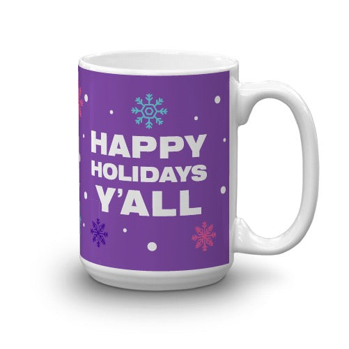 The Kelly Clarkson Show Happy Holidays Y'all Mug - Purple