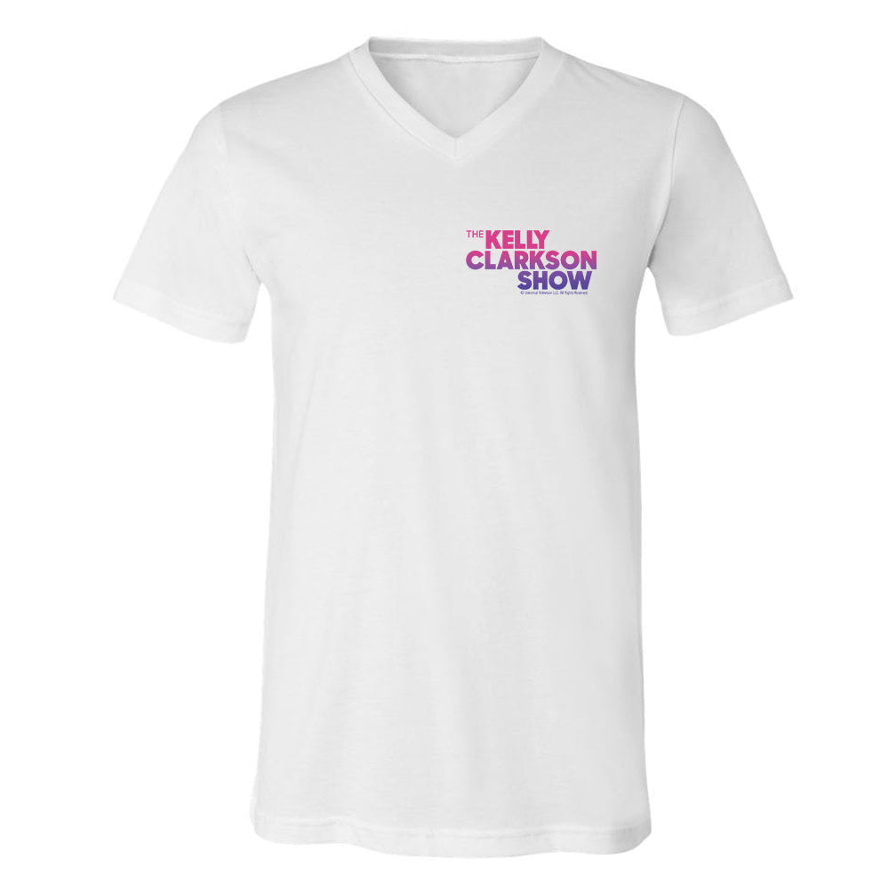 The Kelly Clarkson Show Multi-Color Left Chest Logo Adult V-Neck T-Shirt