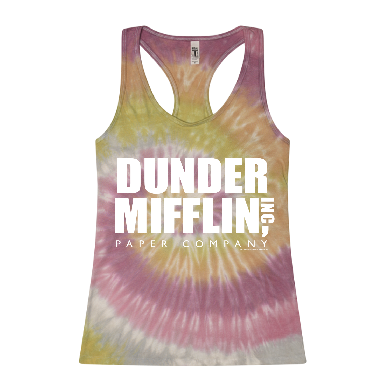 The Office Dunder Mifflin Tie Dye Racerback Tank Top