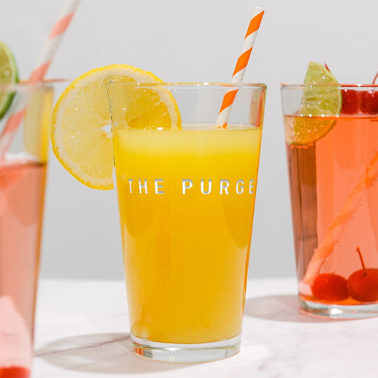 The Purge Logo Etched Pint Glass