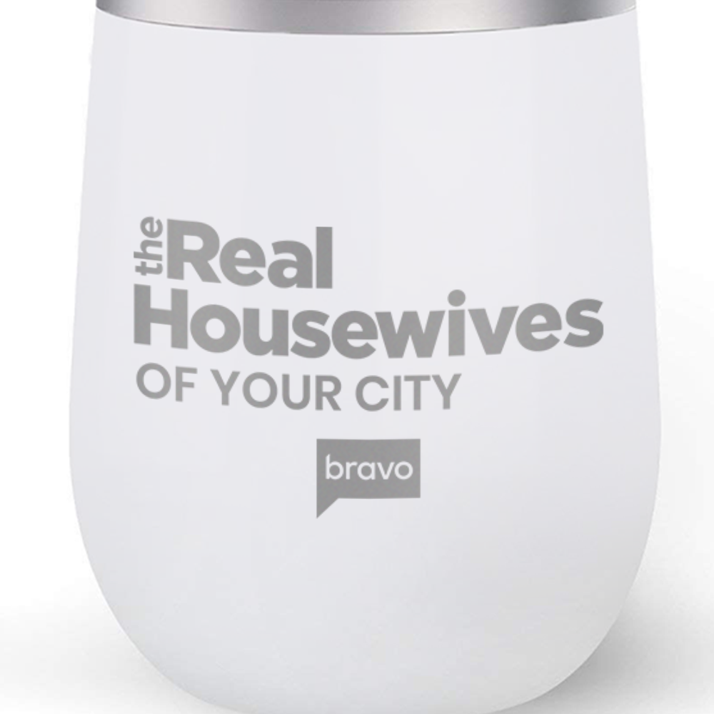 The Real Housewives Gear Personalized Laser Engraved Wine Tumbler with Straw