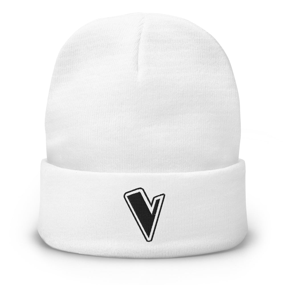 The Voice V Logo Embroidered Beanie