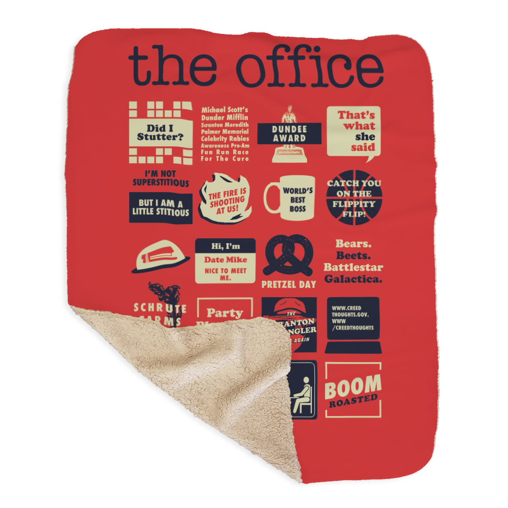 The Office Mash-Up Sherpa Blanket