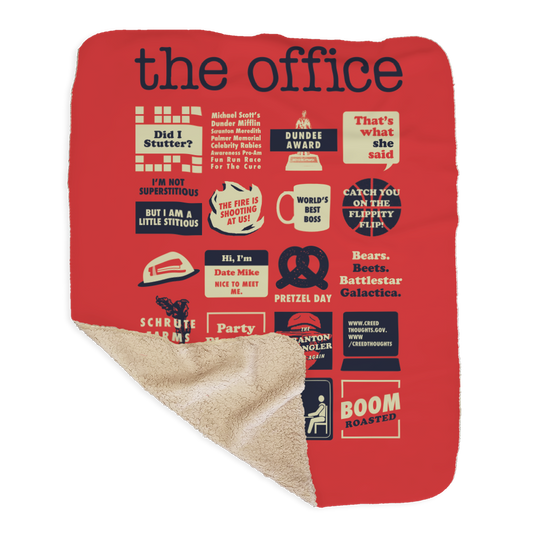 The Office Mash-Up Sherpa Blanket