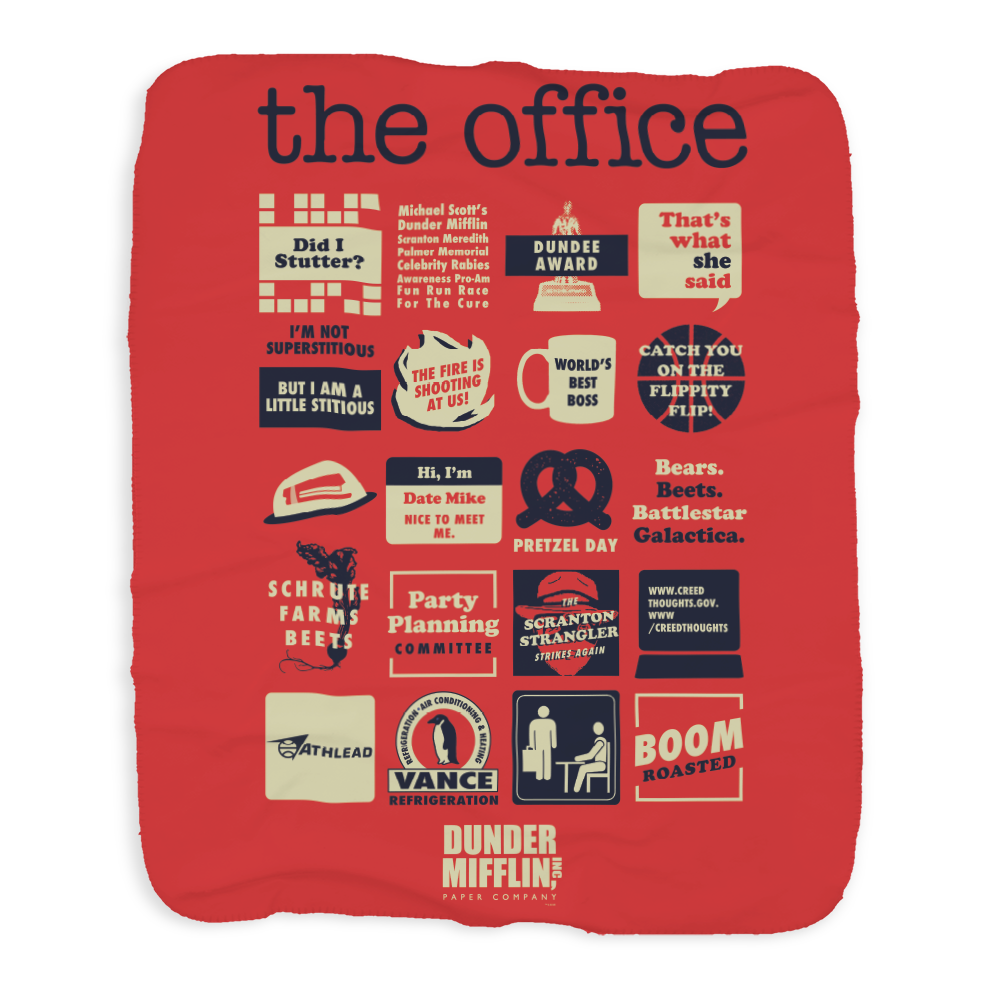 The Office Mash-Up Sherpa Blanket