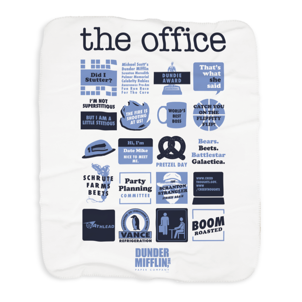 The Office Mash-Up Sherpa Blanket