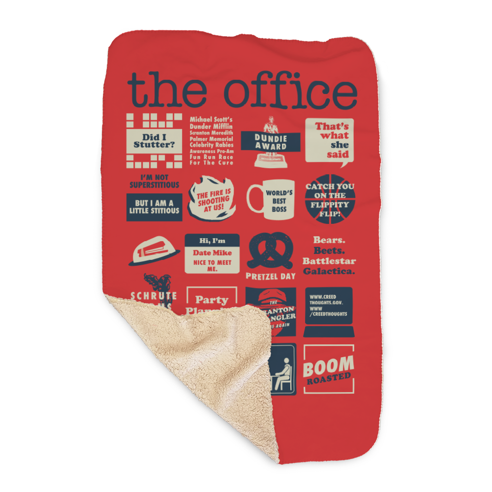 The Office Mash-Up Sherpa Blanket