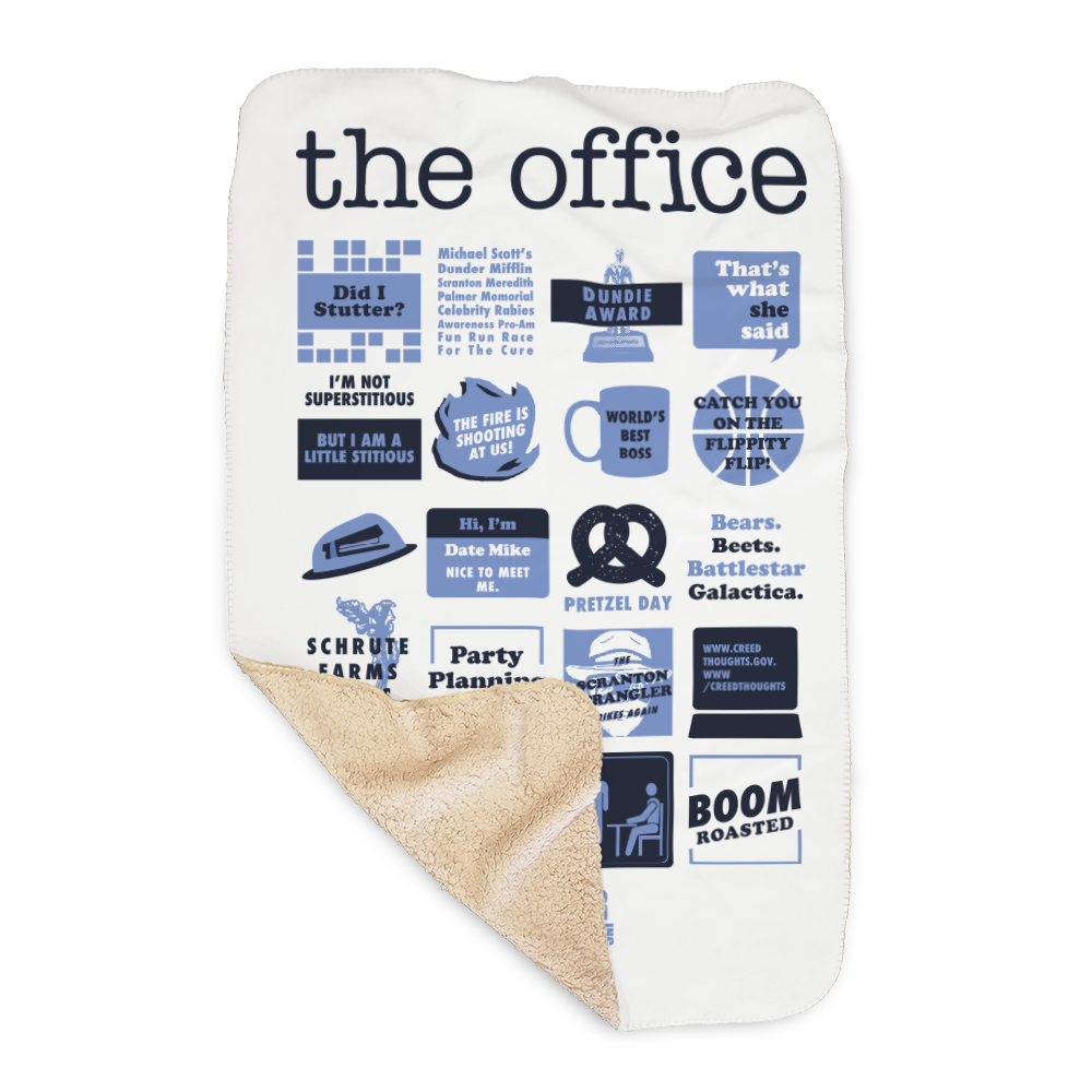 The Office Mash-Up Sherpa Blanket