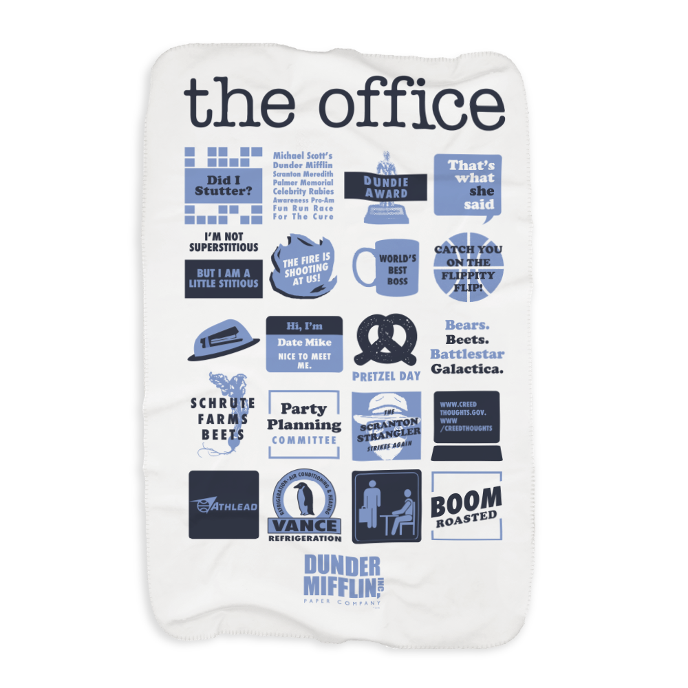 The Office Mash-Up Sherpa Blanket