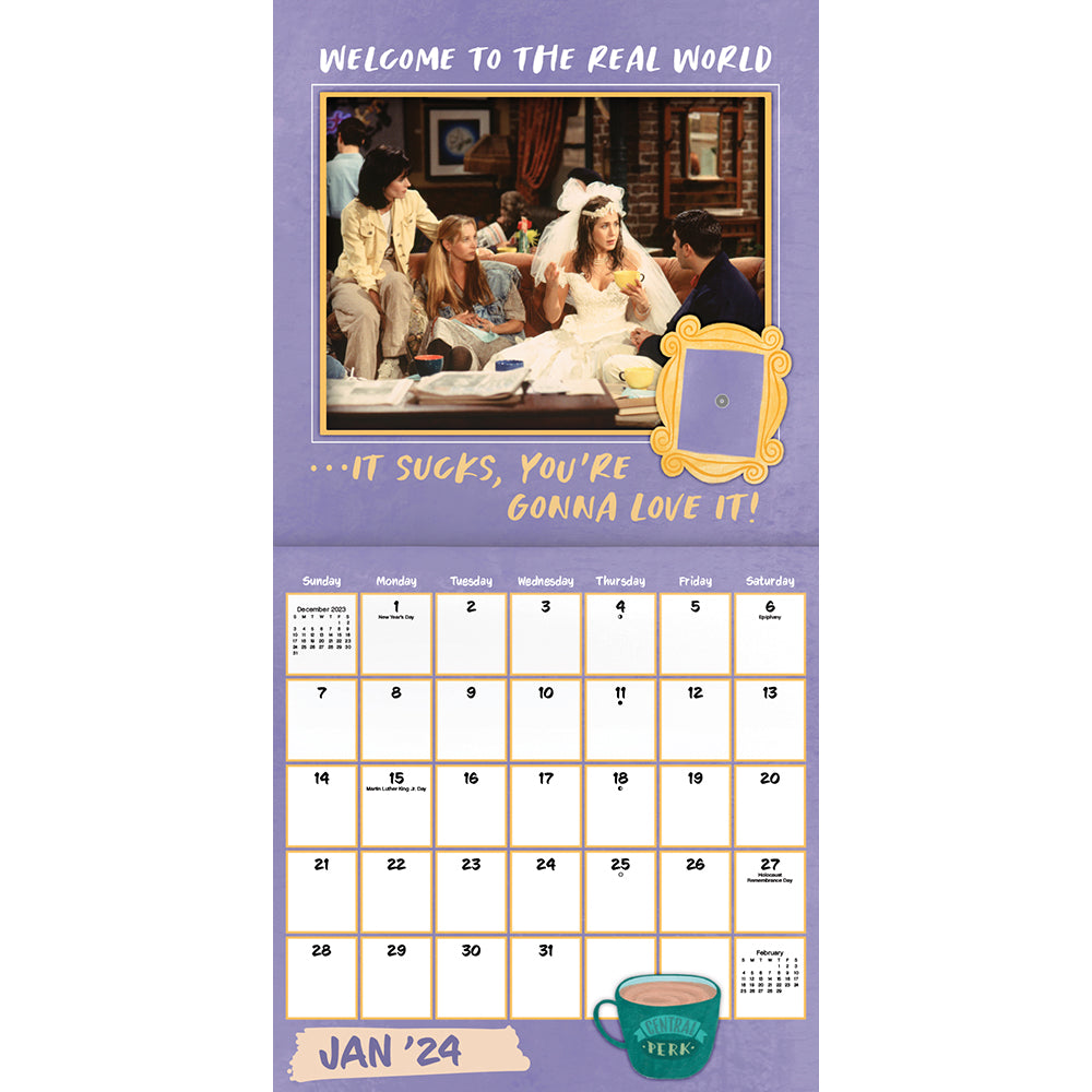 Friends 16-Month 2024 Wall Calendar