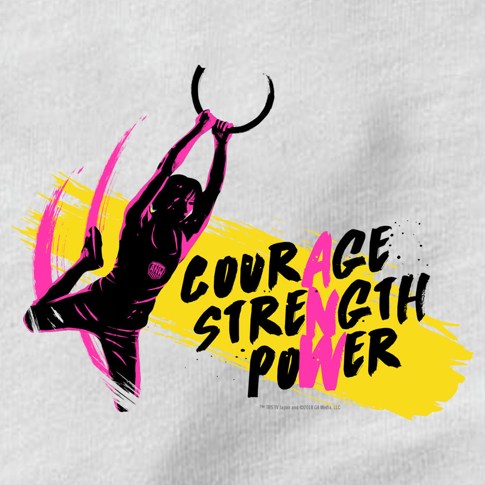 American Ninja Warrior Courage Strength Power Obstacle Kids Short Sleeve T-Shirt