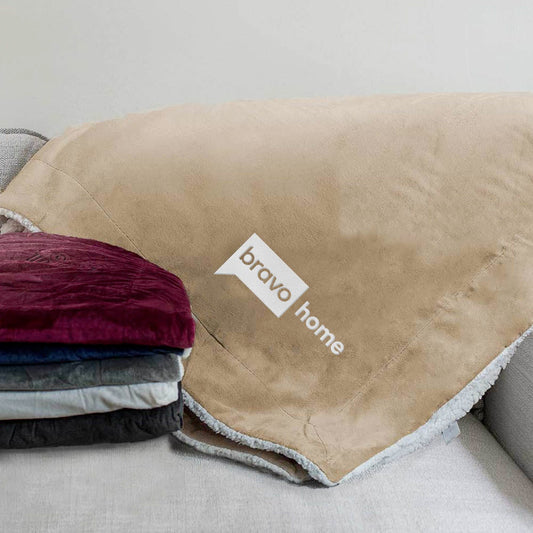 Bravo Home Soft Sherpa Embroidered Blanket