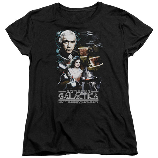 Battlestar Galactica 35th Anniversary Collage Women's Short Sleeve T-Shirt