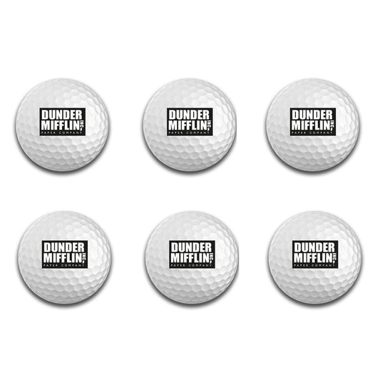 The Office Dunder Mifflin Golf Balls - Set of 6