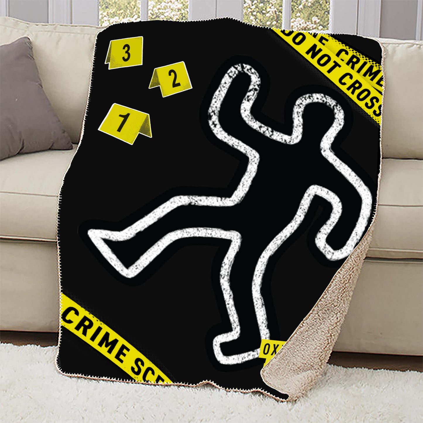 Oxygen Crime Scene Sherpa Blanket