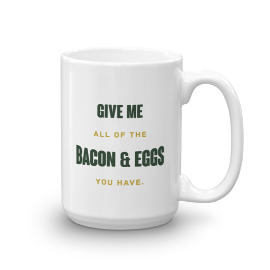 Parks and Recreation Bacon and Eggs White Mug