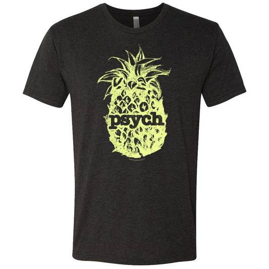 Psych Vintage Yellow Pineapple Men's Tri-Blend Short Sleeve T-Shirt