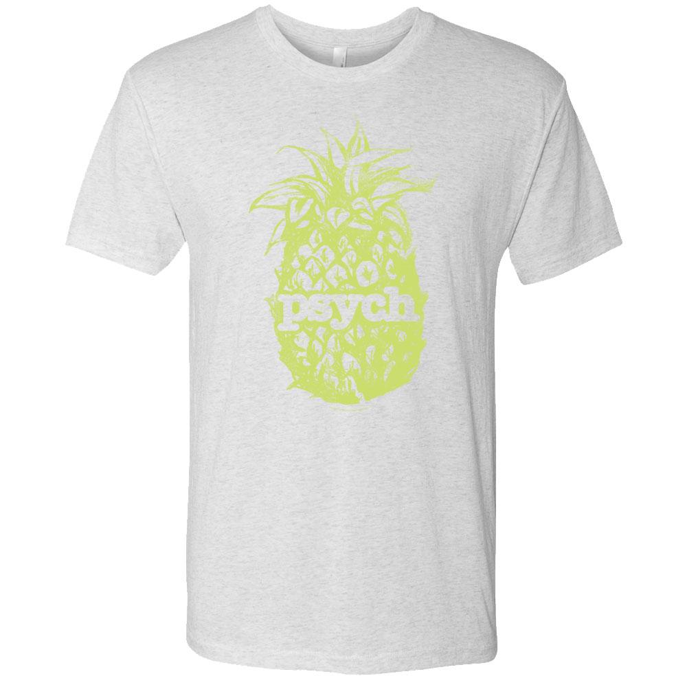 Psych Vintage Yellow Pineapple Men's Tri-Blend Short Sleeve T-Shirt