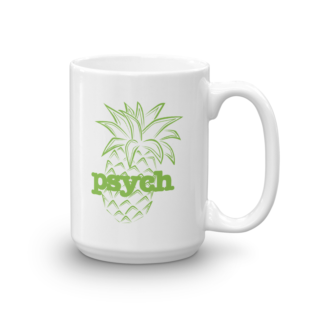 Psych Pineapple White Mug