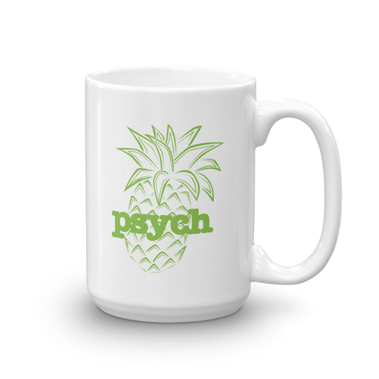 Psych Pineapple White Mug