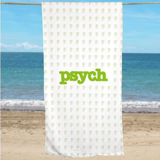 Psych Pineapple Pattern Beach Towel