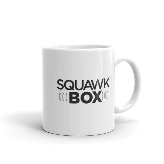 Squawk Box Logo White Mug