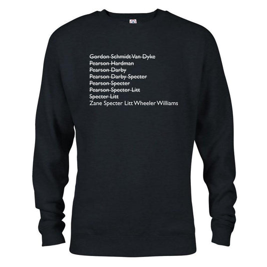 Suits Firm Names Crew Neck Sweatshirt