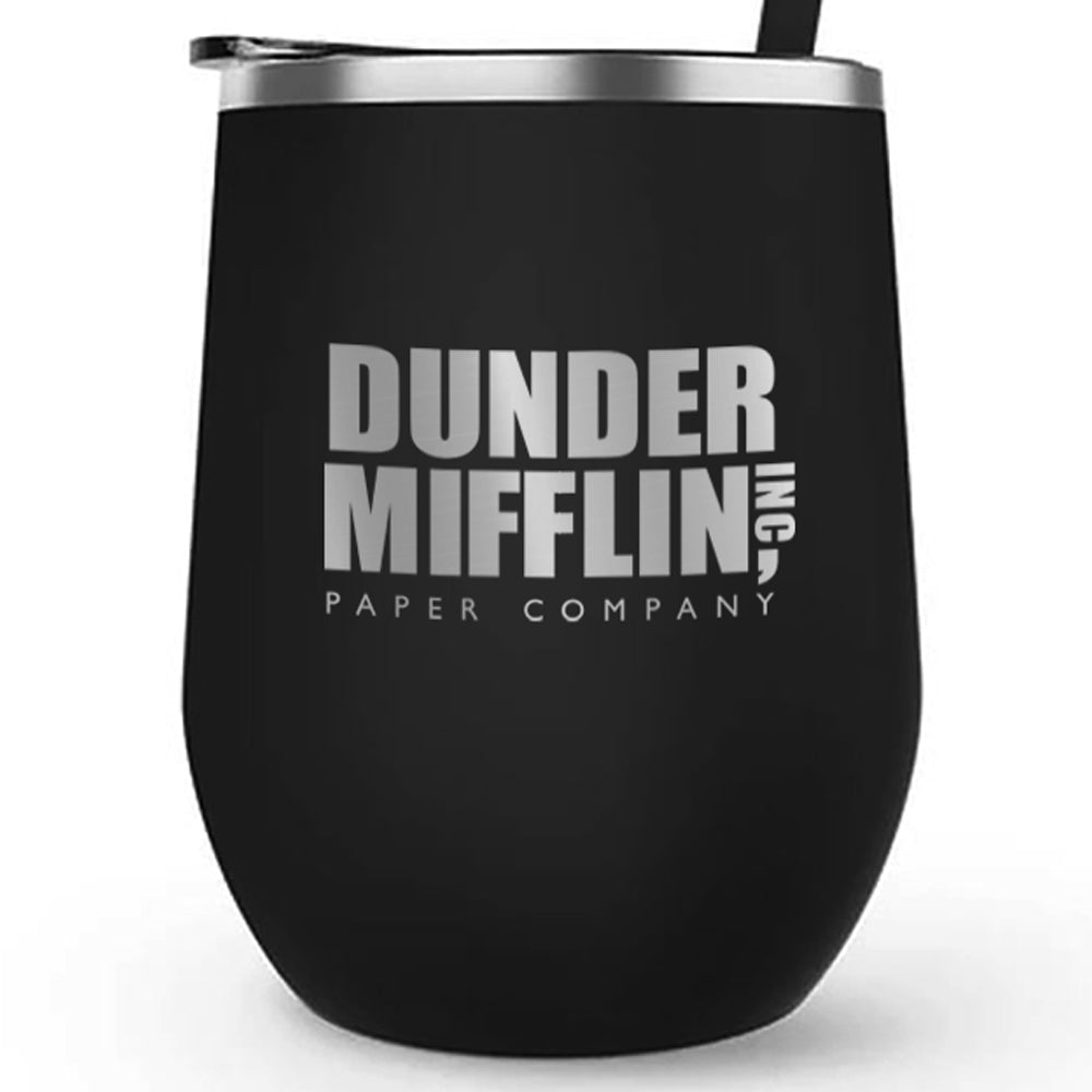The Office Dunder Mifflin 12 oz Stainless Steel Wine Tumbler