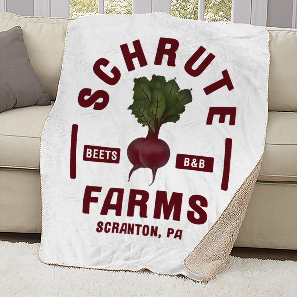 The Office Schrute Farms Sherpa Blanket – NBC Store