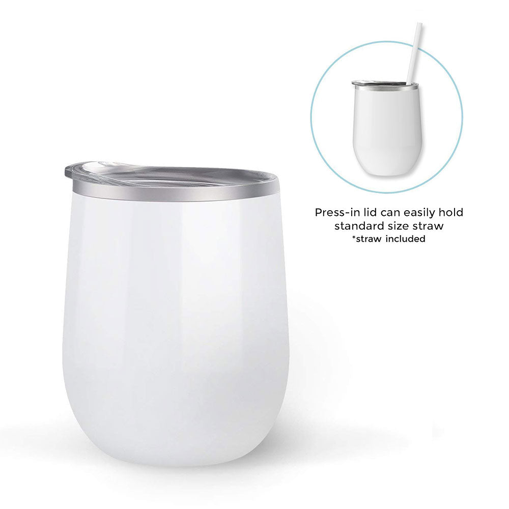 Parks and Recreation Treat Yo Self 12 oz Stainless Steel Wine Tumbler