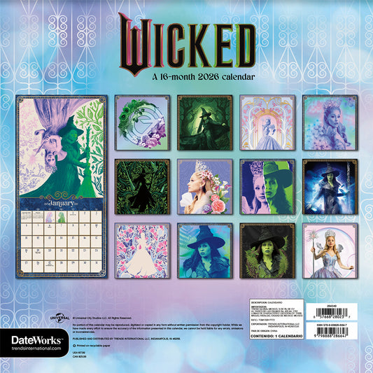 Wicked: For Good 2026 Wall Calendar