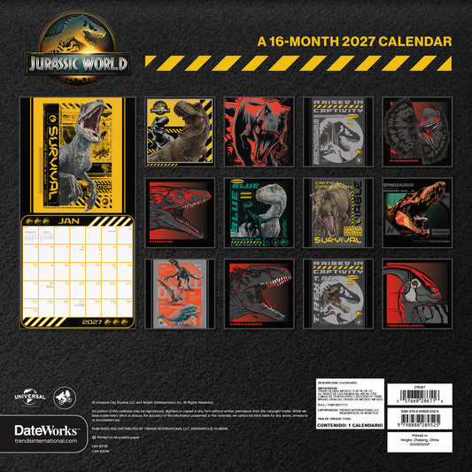 Jurassic World 2027 Wall Calendar-2