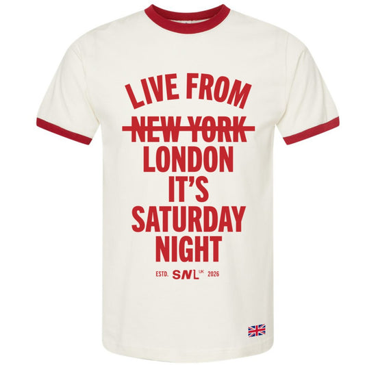 SNLUK Live From London Ringer Tee - Cream - XXL