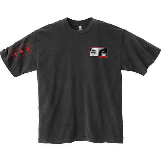 Obsession, Vintage Black Garment-Dye Crew Neck T-Shirt-1