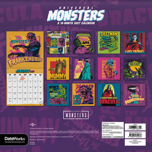 Universal Monsters 2027 Wall Calendar-2