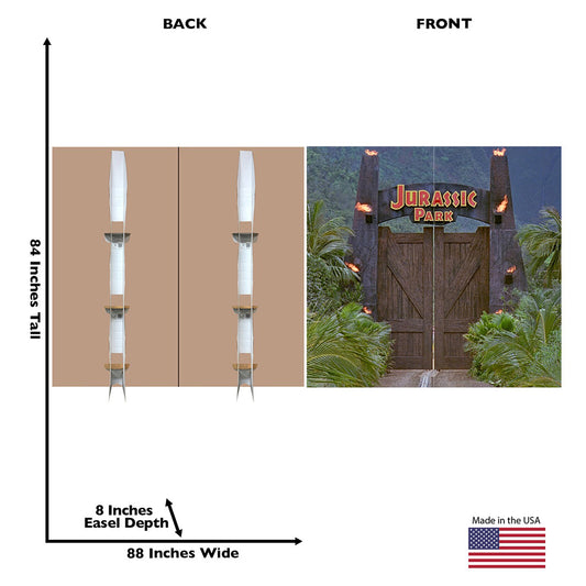 Jurassic World Gate Backdrop Double Wide Standee