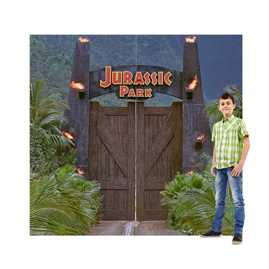 Jurassic World Gate Backdrop Double Wide Standee