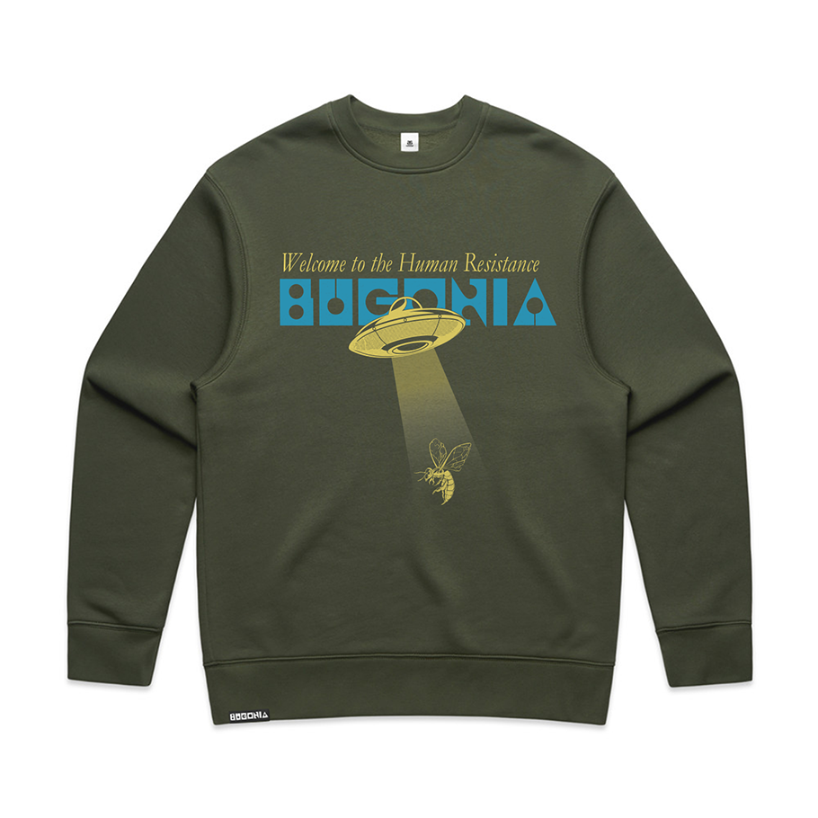 Welcome to the Human Resistance Bugonia Crewneck Green