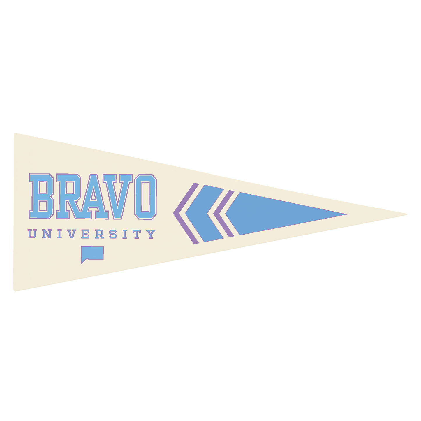 Bravo Gear Pennant Bravo University White