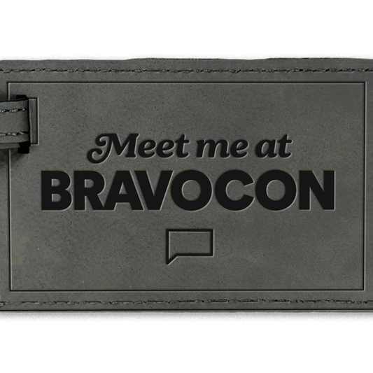 BravoCon Meet Me At BravoCon Leather Luggage Tag