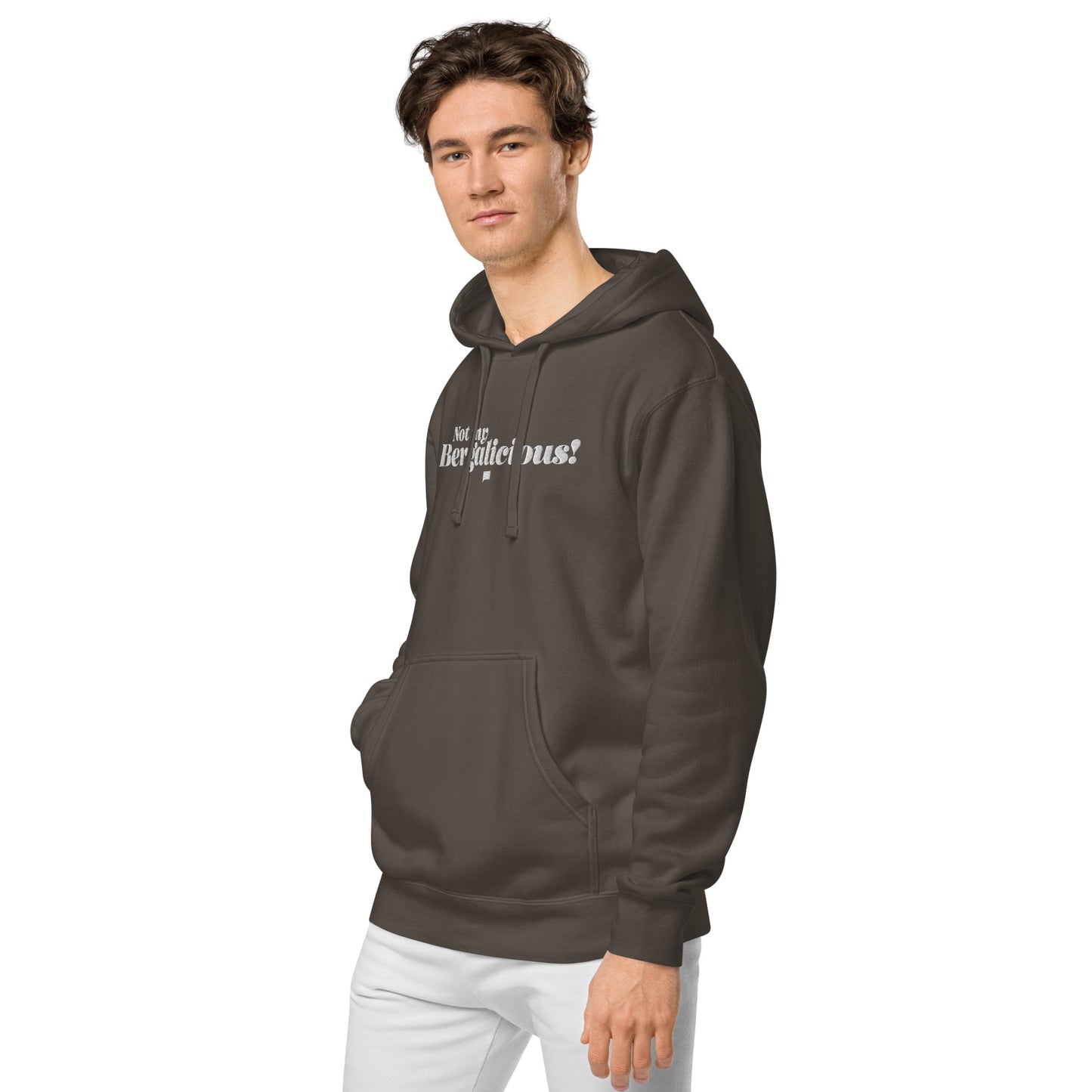 Not My Bergalicious Embroidered Pigment Dyed Hoodie
