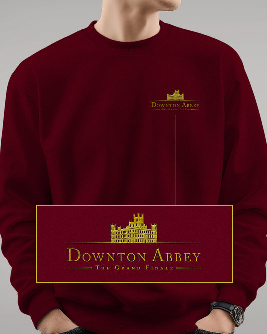 Downton Abbey: The Grand Finale Embroidered Crewneck Maroon