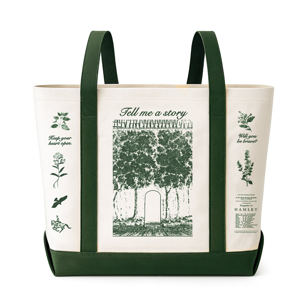 Hamnet x Cinegogue: Literary Tote Green/Cream