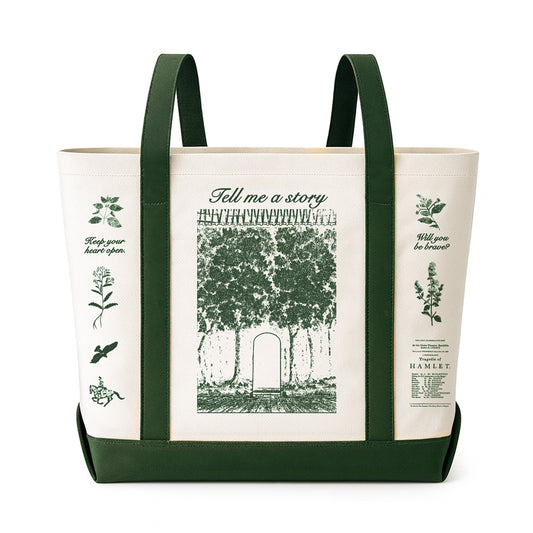 Hamnet x Cinegogue: Literary Tote Green/Cream