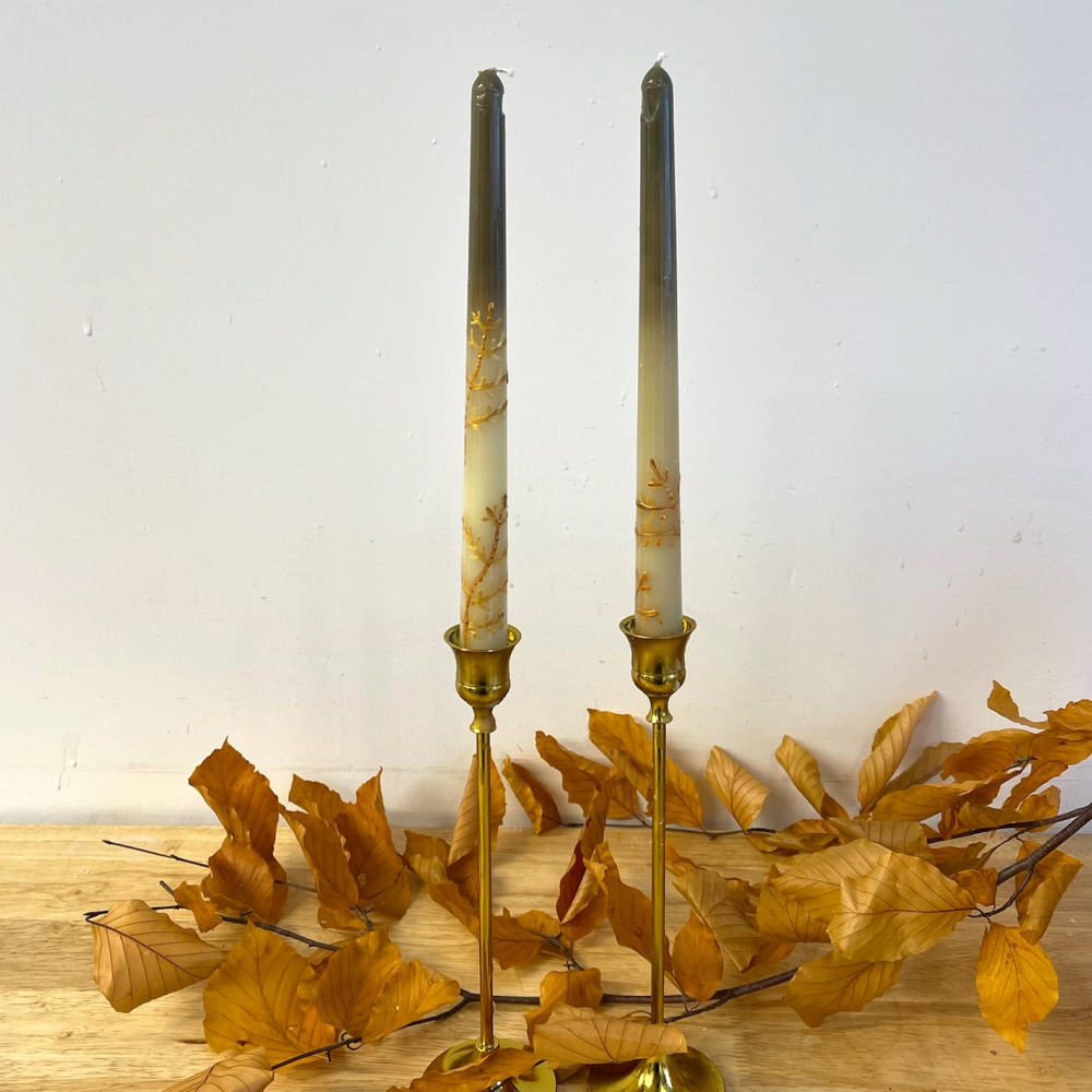 Hamnet x Mise En Scent: Hand-Painted Ombre Beeswax Taper Candles (Set of 2)