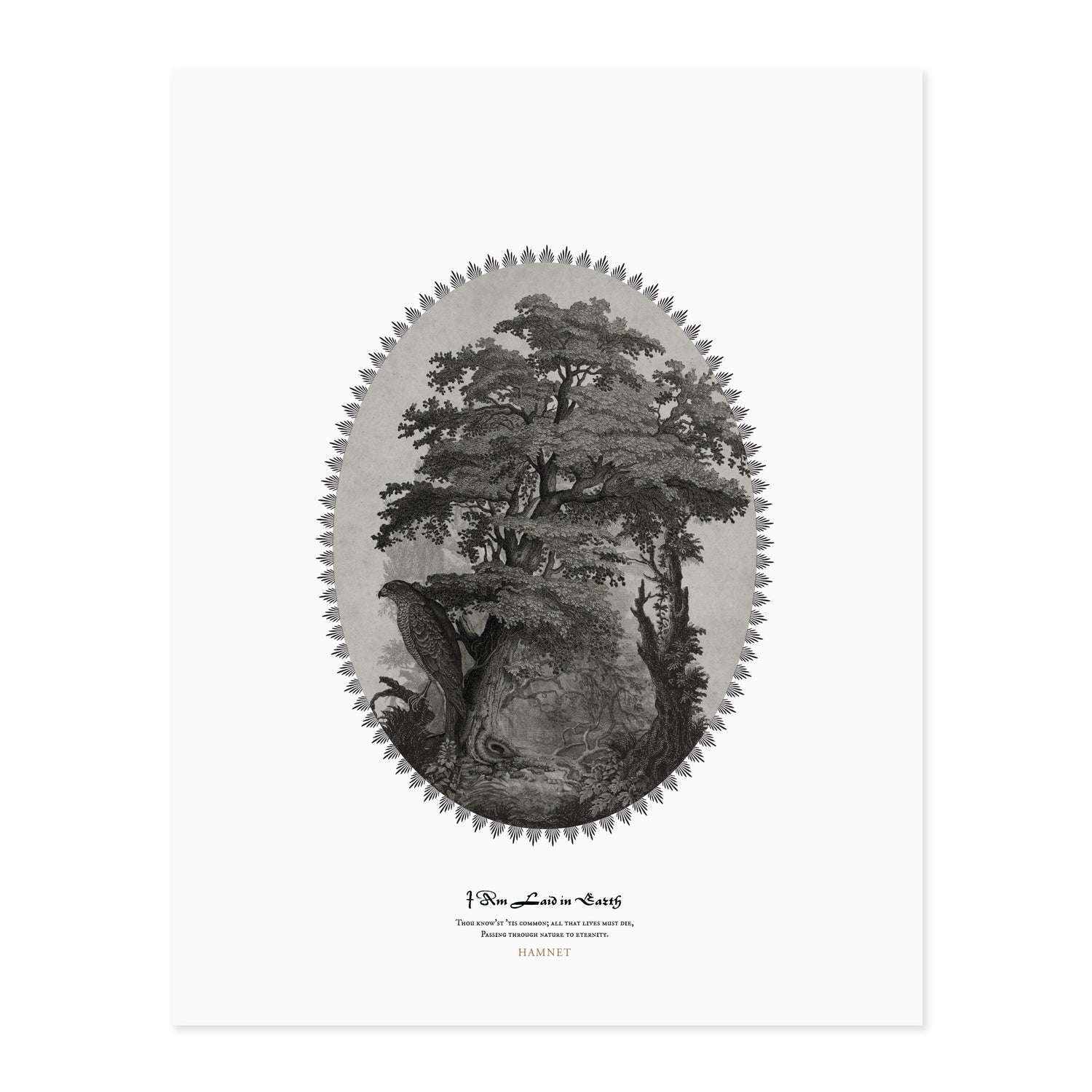 Hamnet x Open Sea Design: Laid in Earth Art Print Black/white