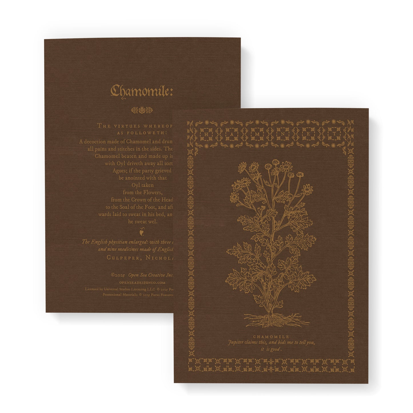 Hamnet x Open Sea Design: Herbs 3-Notebook Bundle Brown