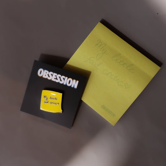 Obsession "My Little Food Critic" Sticky Note Pin