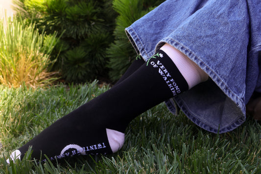 Pride & Prejudice "Very Fond of Walking"  Socks